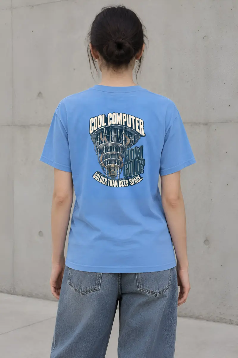 “Cool Computer, How Cold?” Heavyweight Unisex Crewneck T-shirt