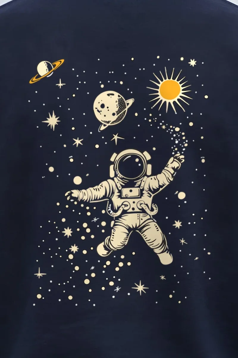 "Cosmic Drifter" 1 Crewneck Sweatshirt - the graphic up close