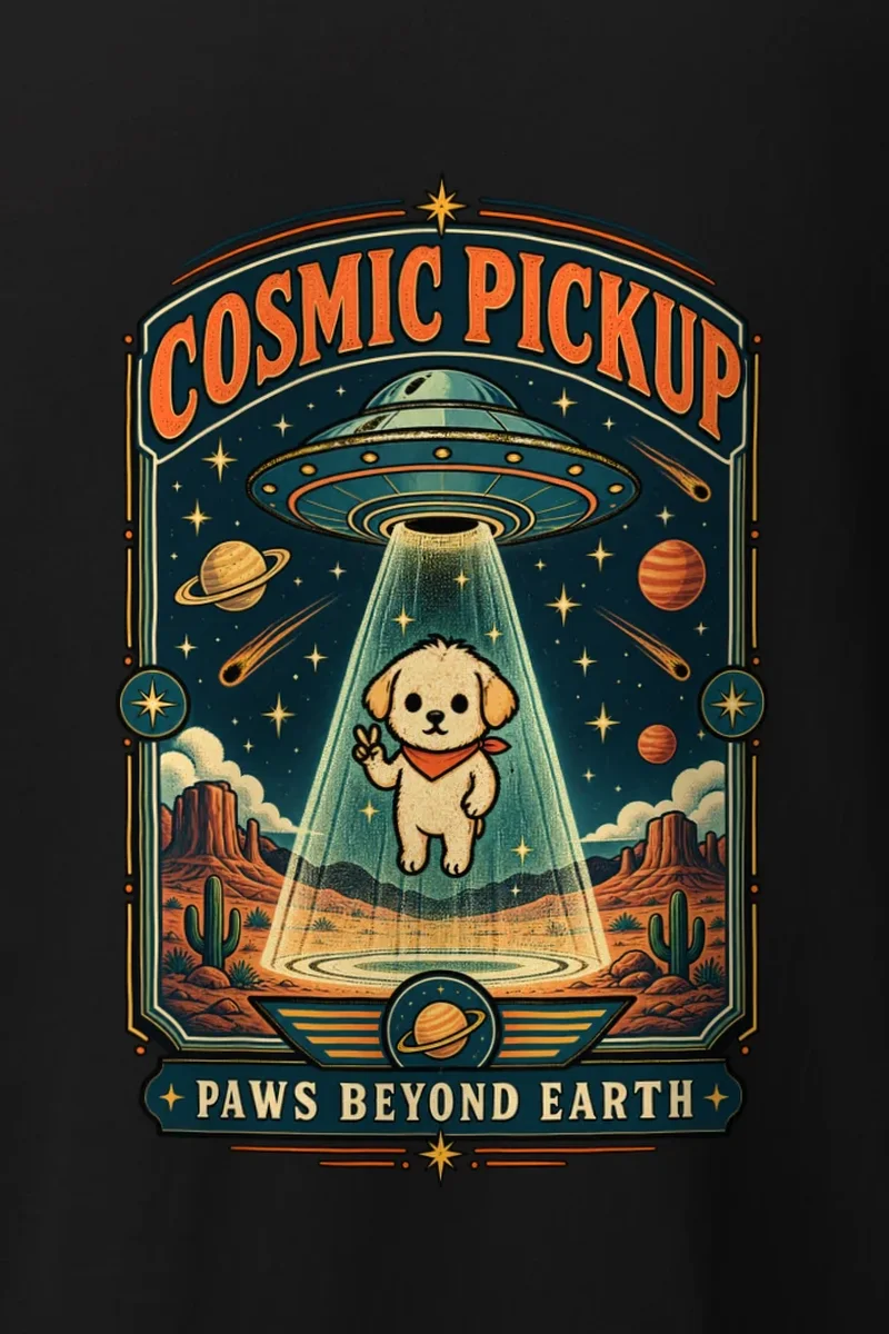 "Cosmic Pickup" Heavyweight Unisex Crewneck T-shirt