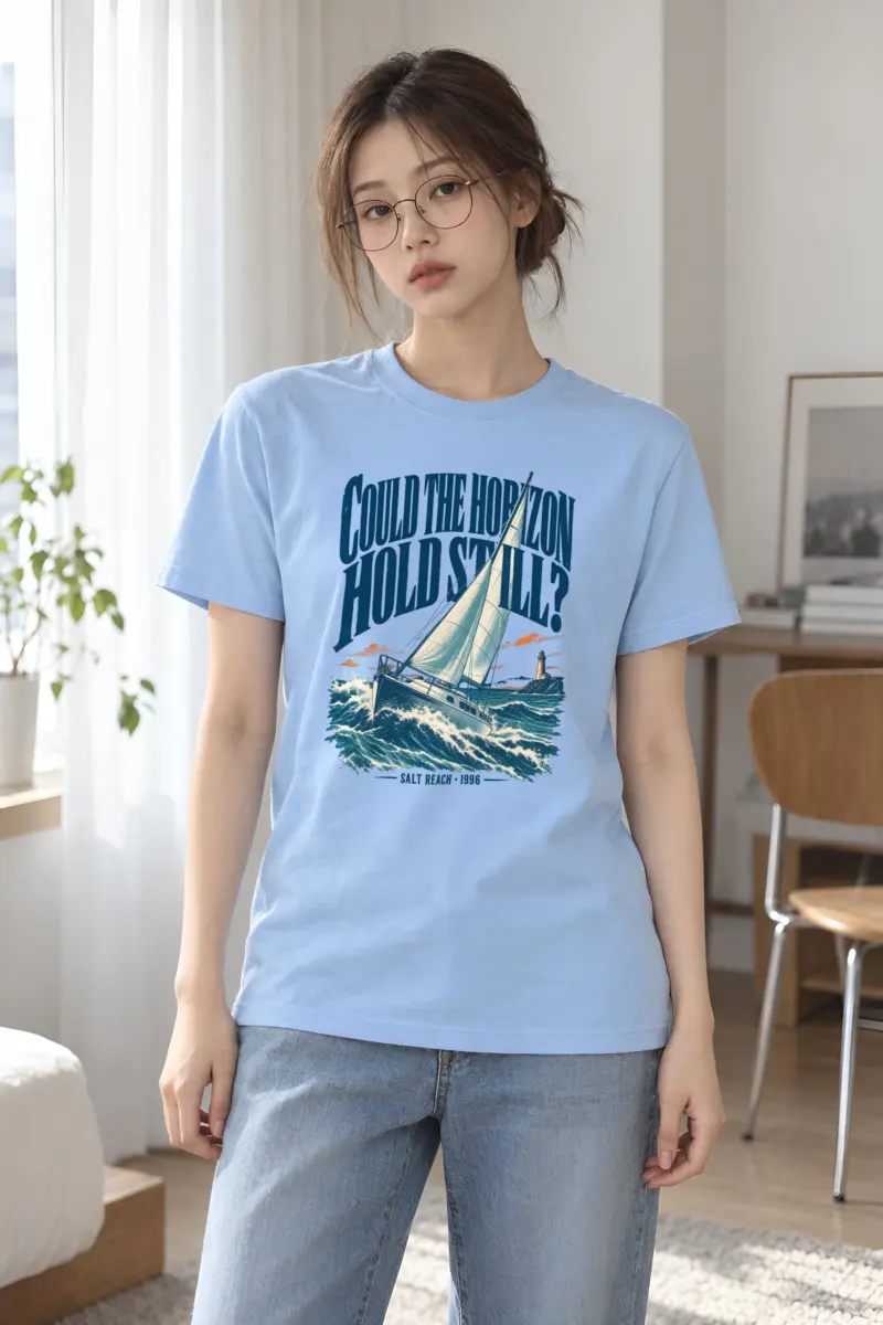 "Could the Horizon Hold Still?" Heavyweight Unisex Crewneck T-shirt