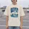 "Could the Horizon Hold Still?" Men's Oversized Heavyweight Crewneck T-Shirt