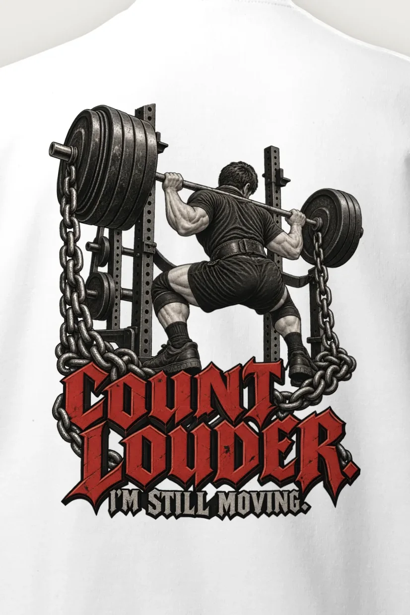 "Count Louder" Heavy Blend Unisex Crewneck Sweatshirt - the graphic up close