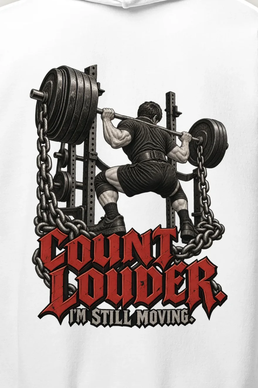 "Count Louder" Heavy Blend Unisex Pullover Hoodie - the graphic up close