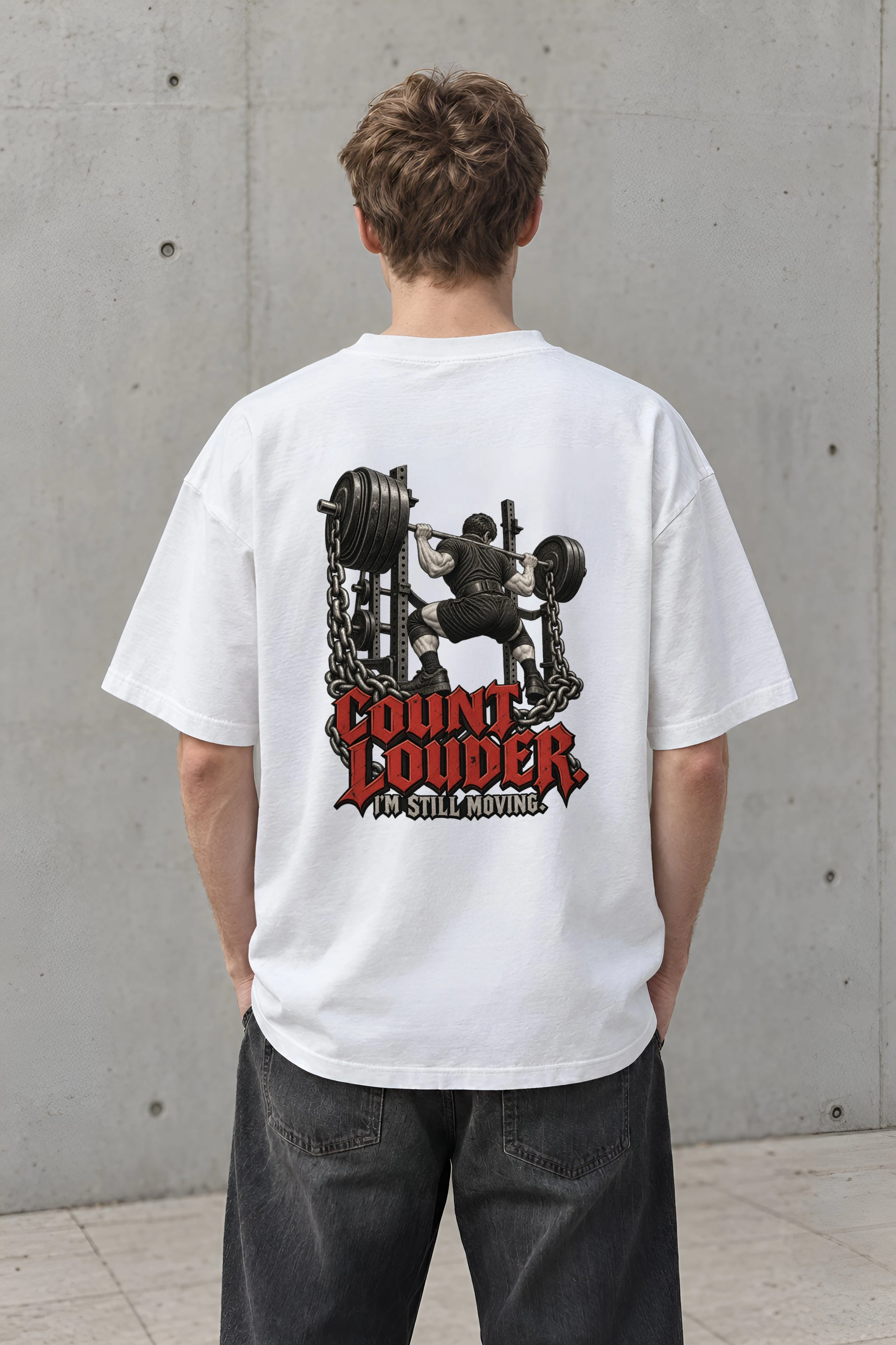 "Count Louder" Men's Oversized Heavyweight Crewneck T-Shirt