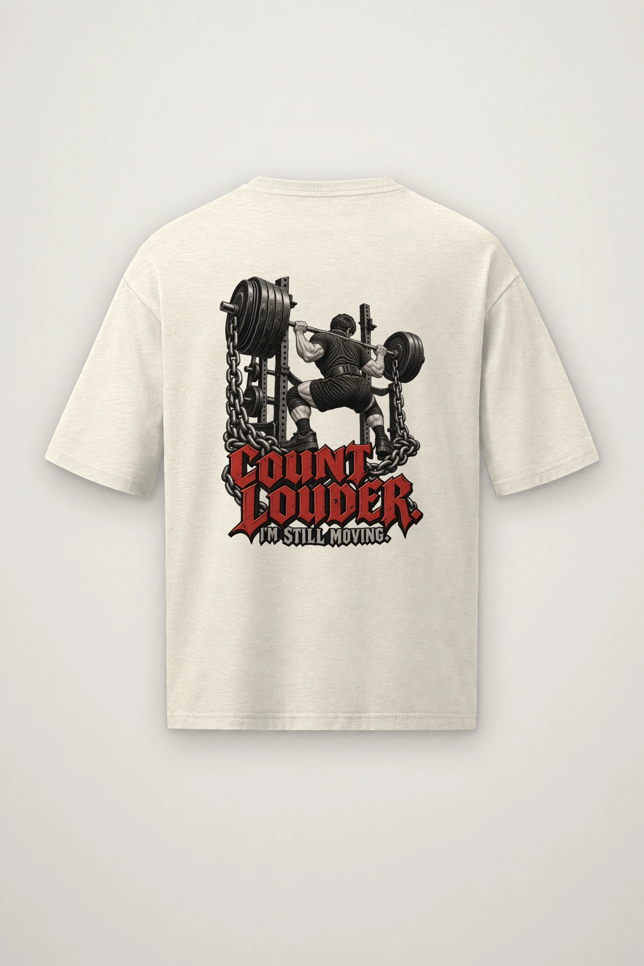 "Count Louder" Men's Oversized Heavyweight Crewneck T-Shirt