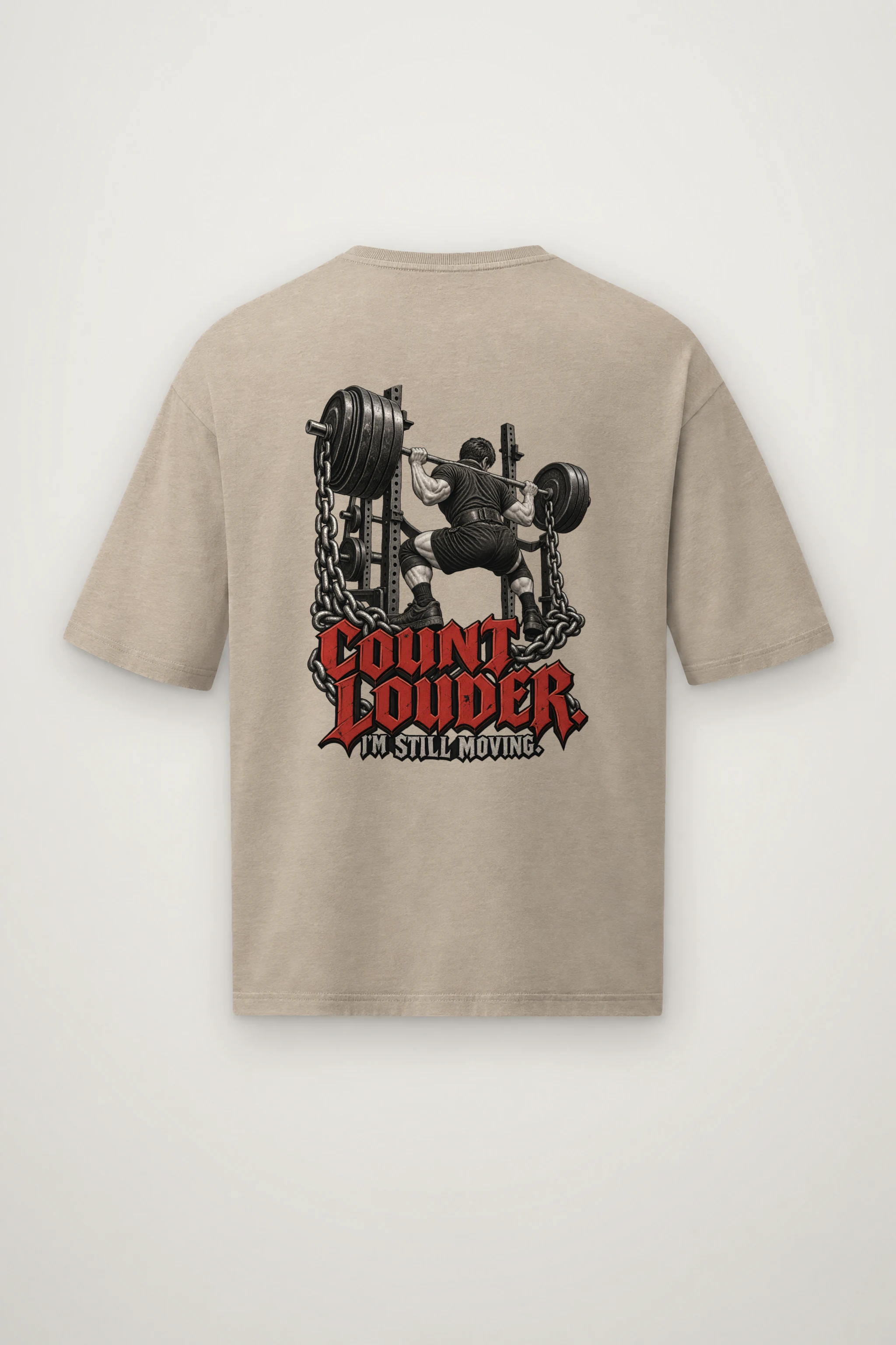 "Count Louder" Men's Oversized Heavyweight Crewneck T-Shirt