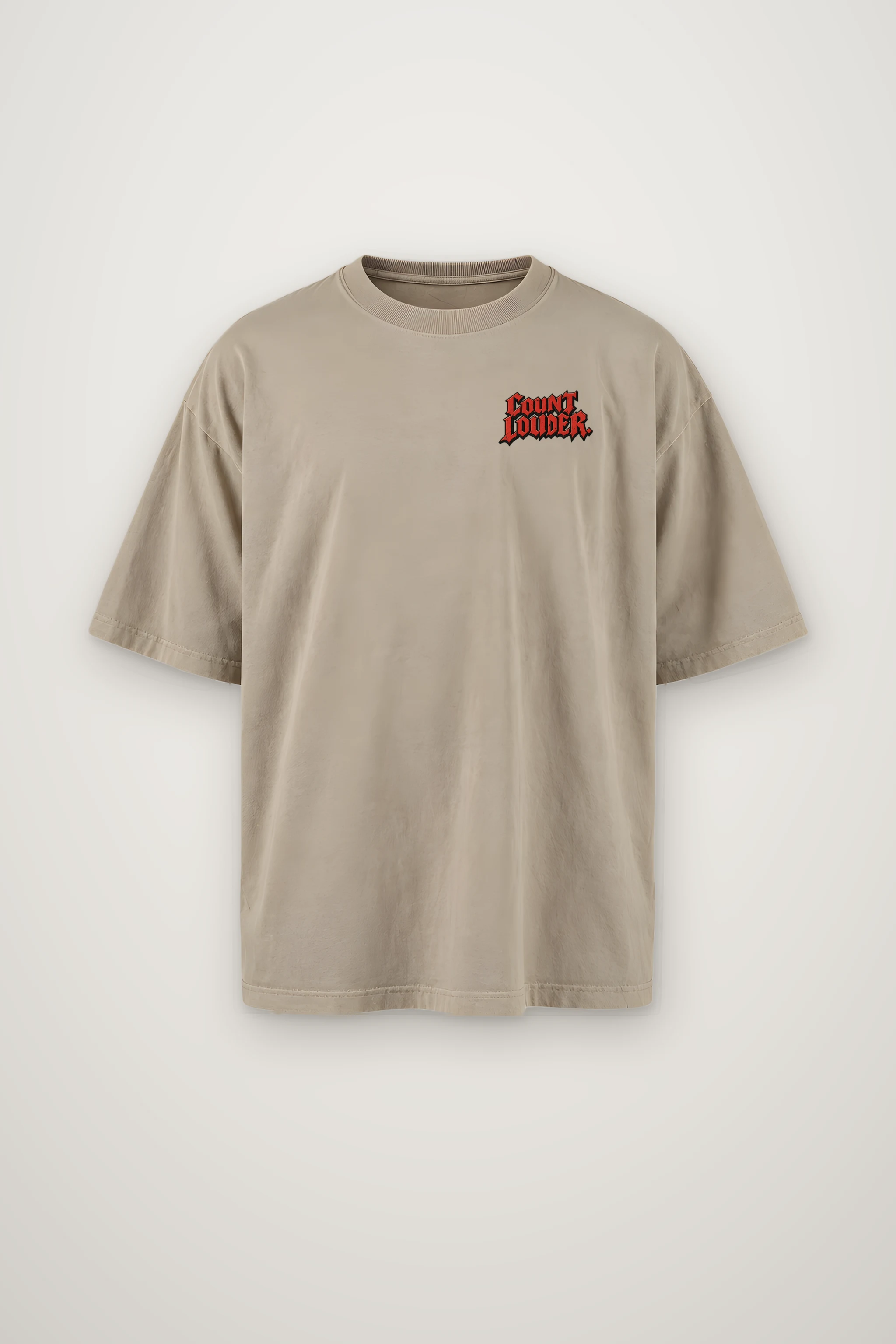 "Count Louder" Men's Oversized Heavyweight Crewneck T-Shirt