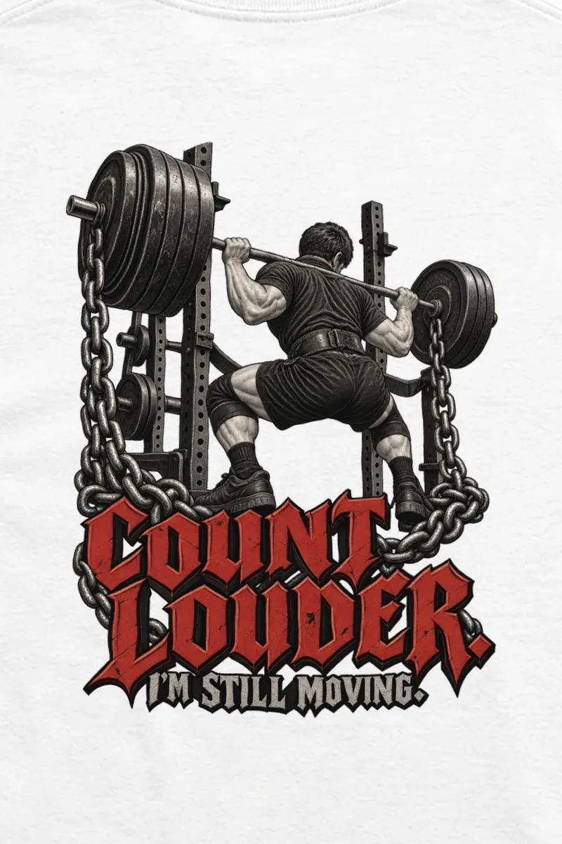 "Count Louder" Unisex Longsleeve T-shirt - the graphic up close