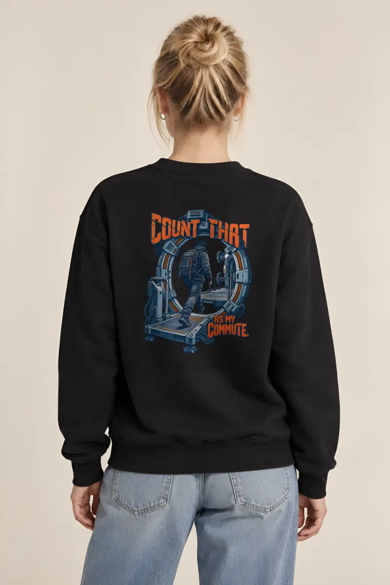 "Count That as My Commute" Heavy Blend Unisex Crewneck Sweatshirt