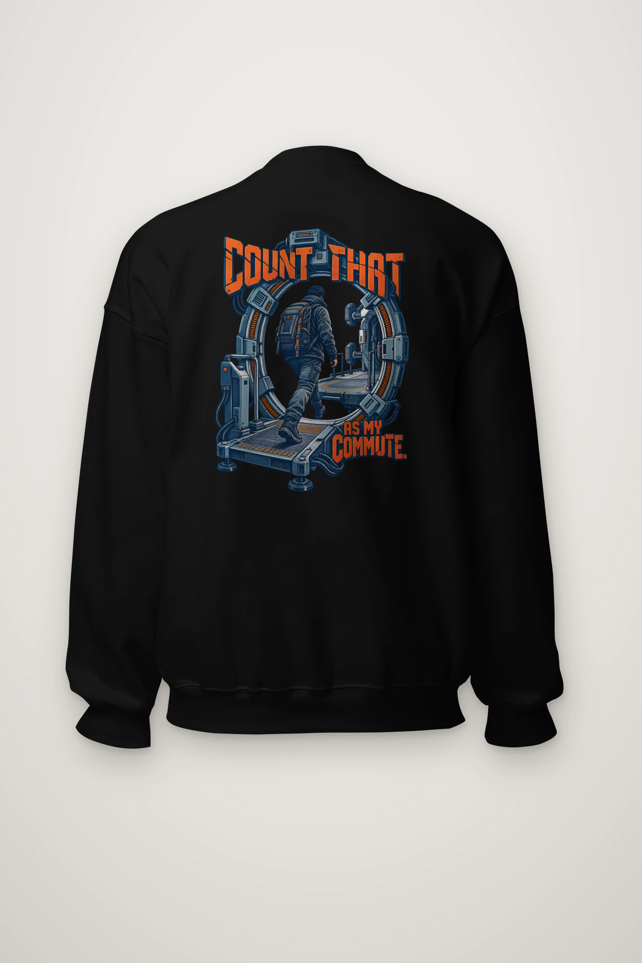 "Count That as My Commute" Heavy Blend Unisex Crewneck Sweatshirt