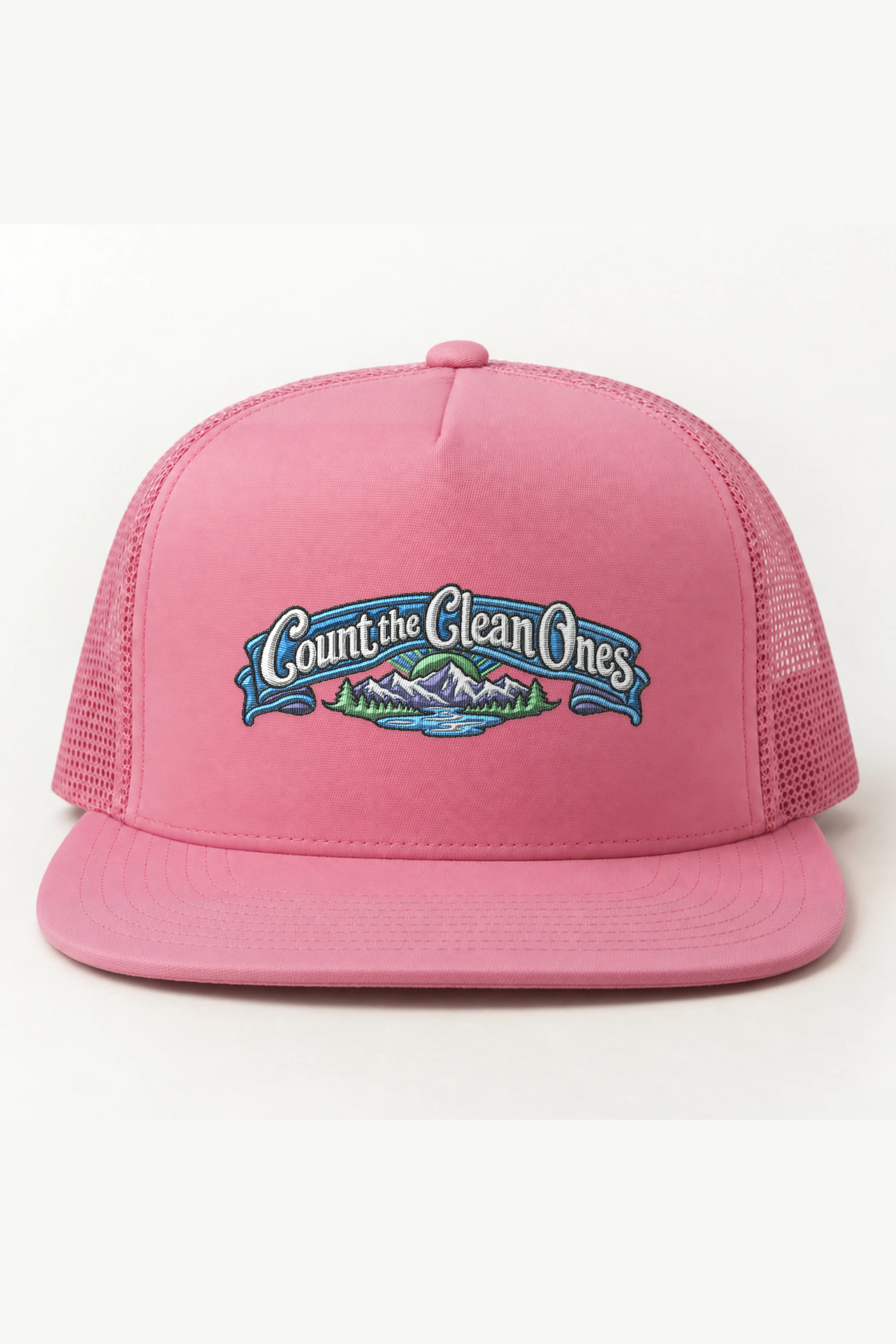 "Count the Clean Ones" 5 Panel Trucker Cap · Embroidered