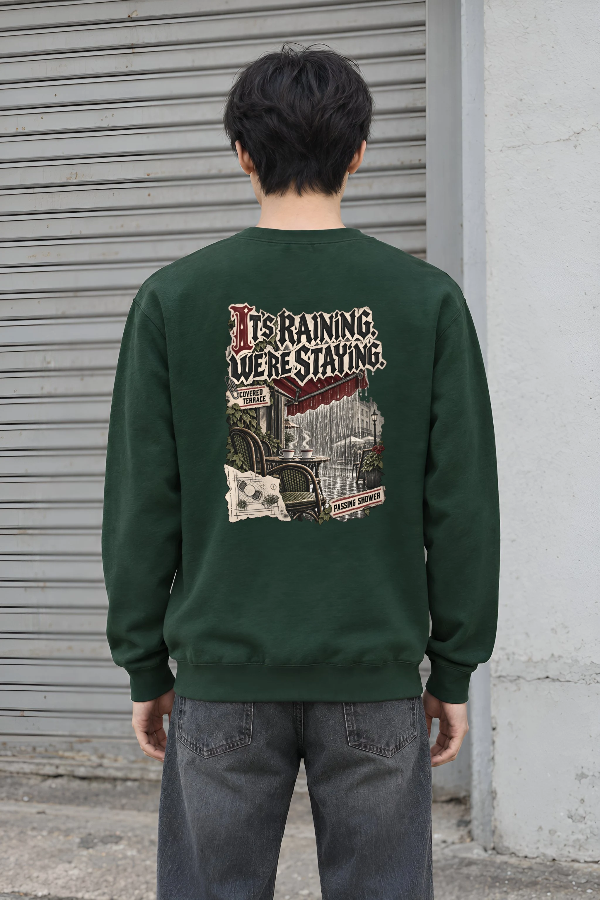 "Covered Terrace" Heavy Blend Unisex Crewneck Sweatshirt