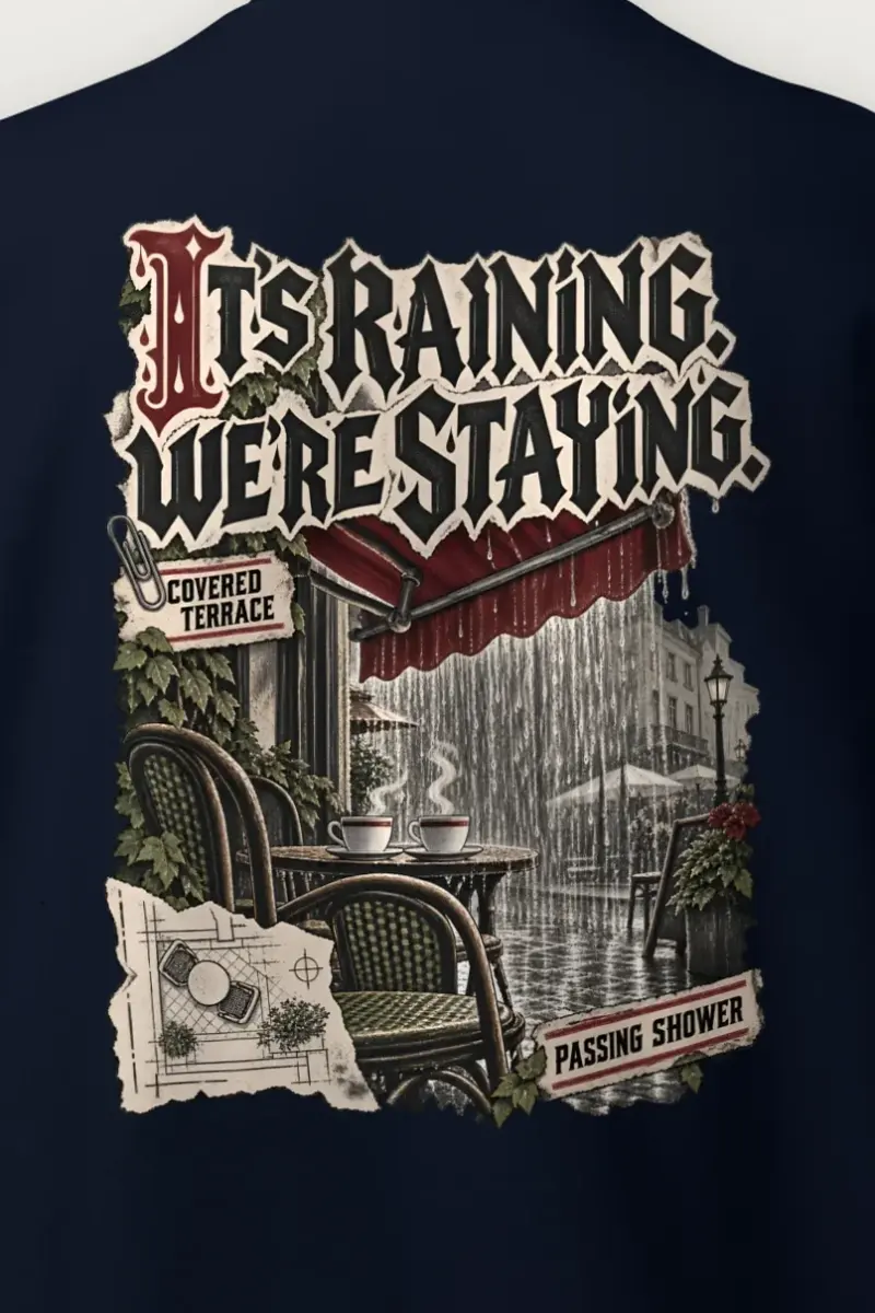 "Covered Terrace" Heavy Blend Unisex Crewneck Sweatshirt - the graphic up close