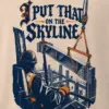 "Crane Operator Skyline" Men's Oversized Heavyweight Crewneck T-Shirt