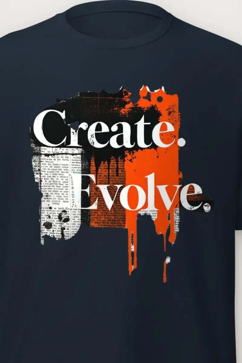"Create Evolve" Heavyweight Unisex Crewneck T-shirt
