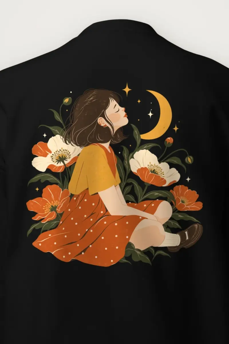 "Crescent Garden Woman" Heavy Blend Unisex Crewneck Sweatshirt