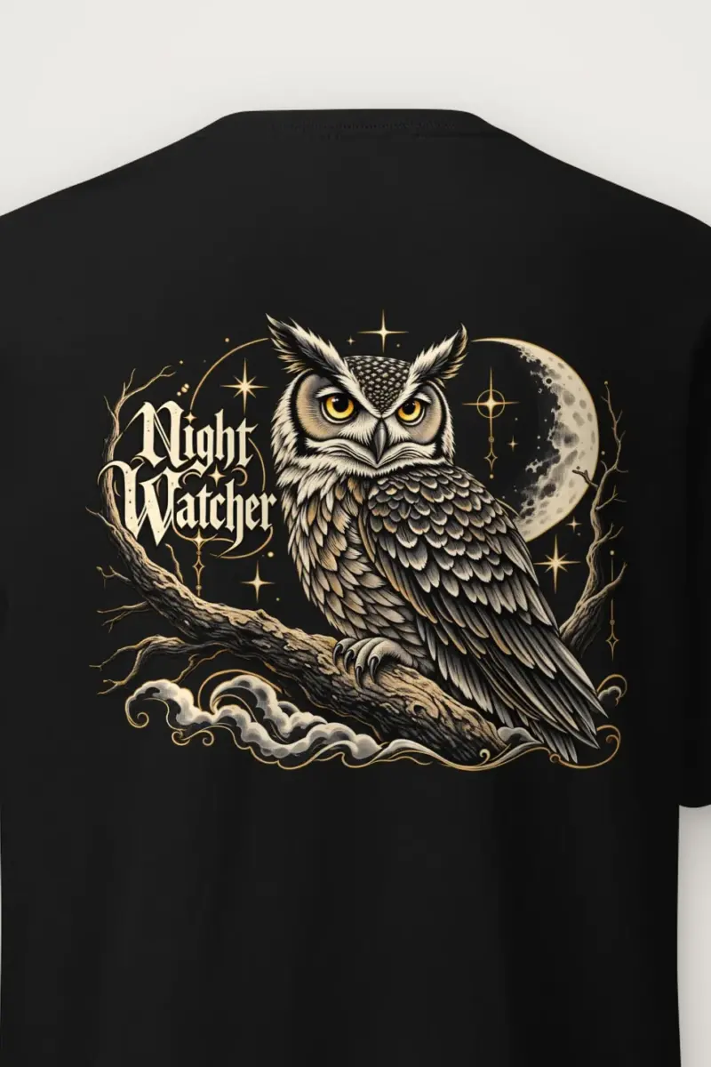 "Crescent Sentinel" Heavyweight Unisex Crewneck T-shirt