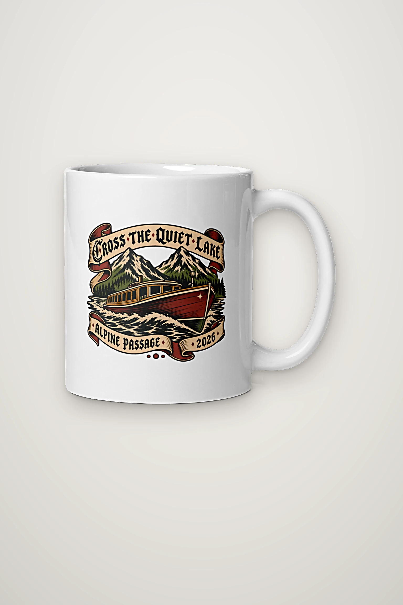"Cross the Quiet Lake" 11oz Ceramic Mug