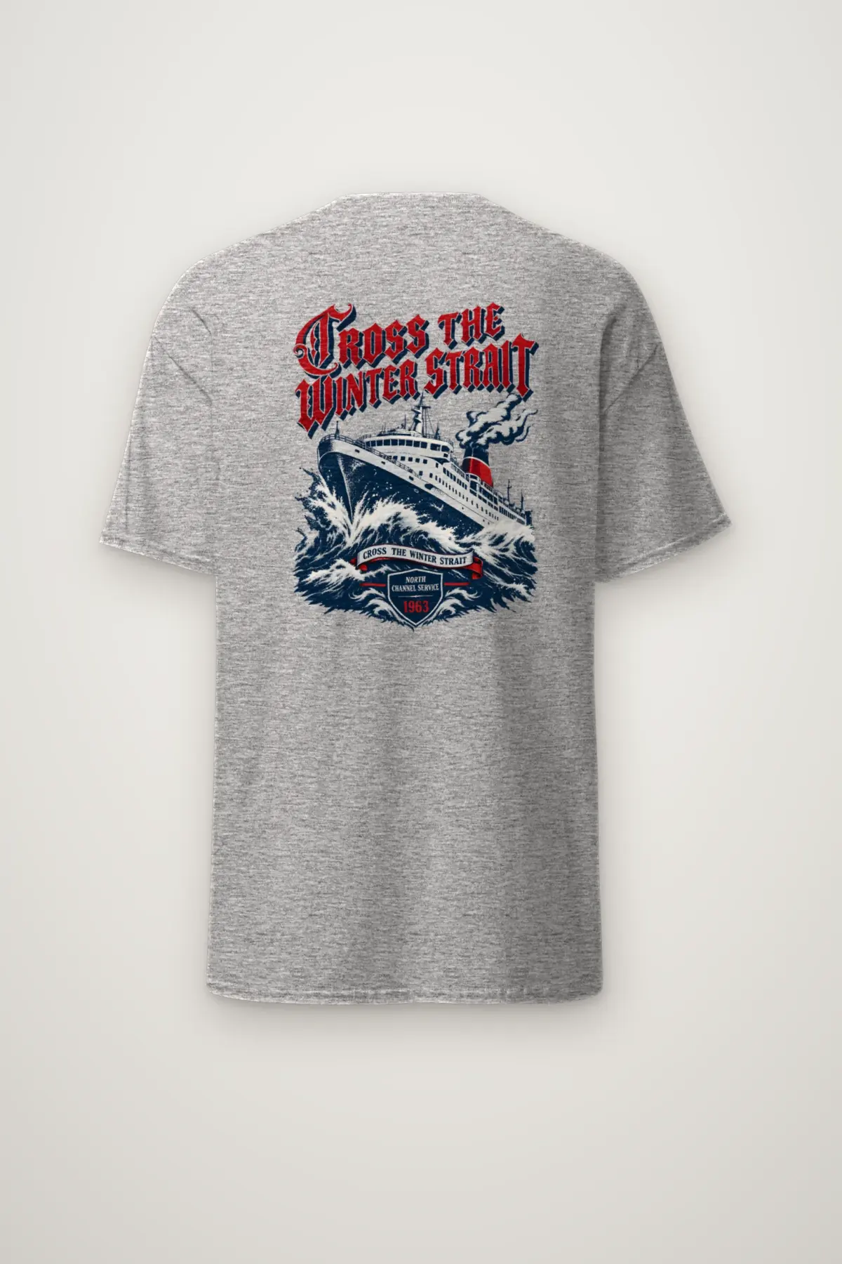 "Cross the Winter Strait" Heavyweight Unisex Crewneck T-shirt