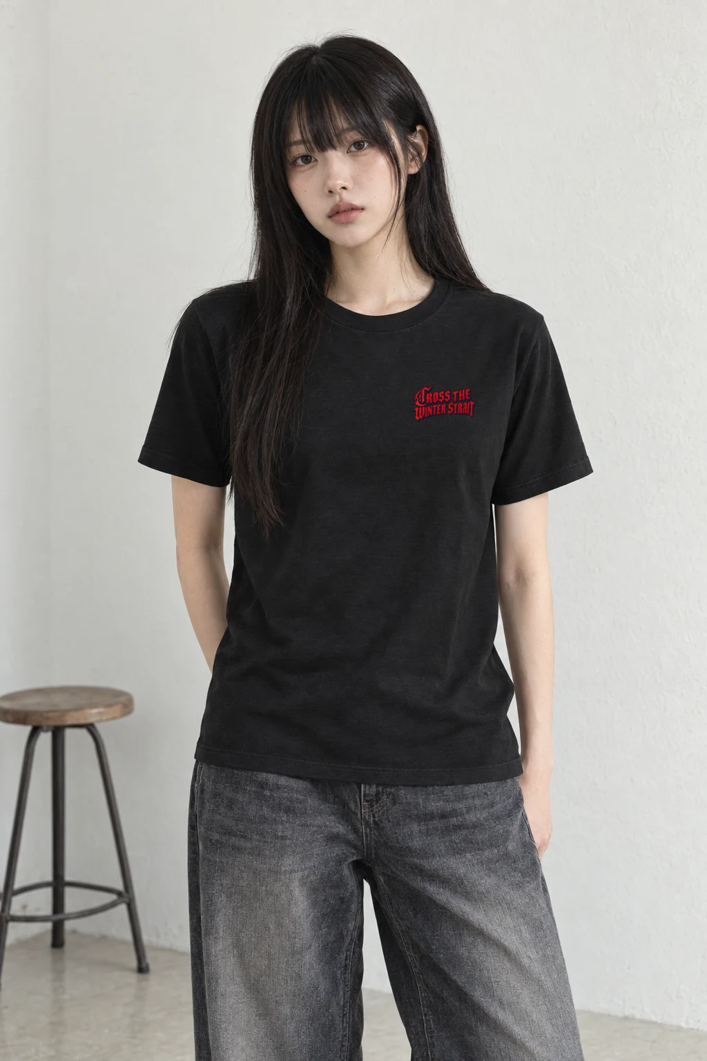 "Cross the Winter Strait" Heavyweight Unisex Crewneck T-shirt
