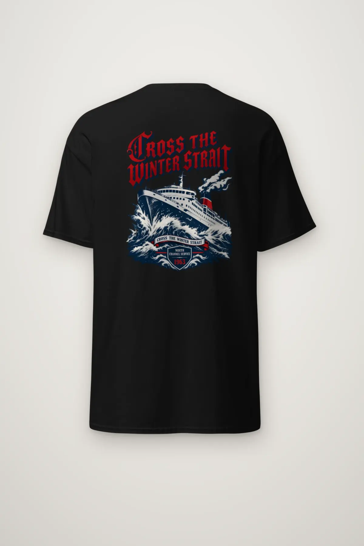 "Cross the Winter Strait" Heavyweight Unisex Crewneck T-shirt