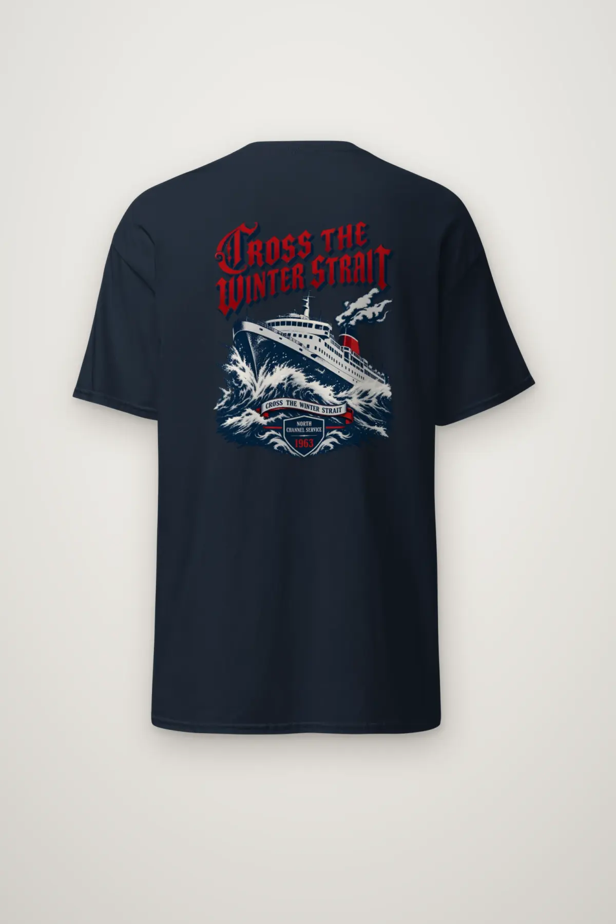 "Cross the Winter Strait" Heavyweight Unisex Crewneck T-shirt