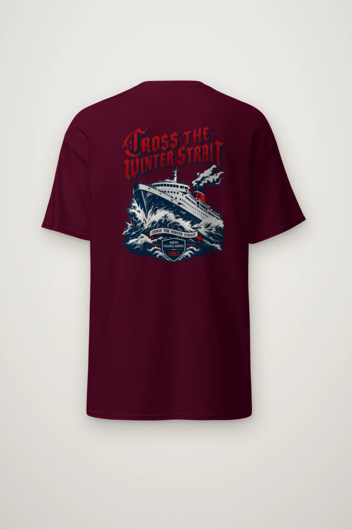 "Cross the Winter Strait" Heavyweight Unisex Crewneck T-shirt