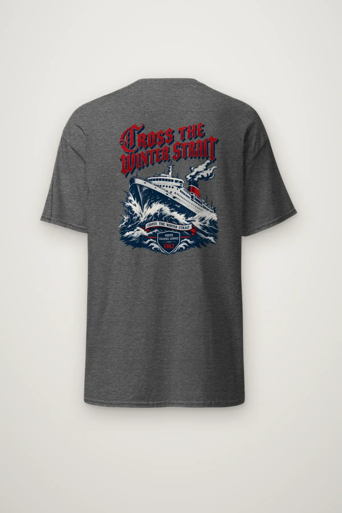 "Cross the Winter Strait" Heavyweight Unisex Crewneck T-shirt