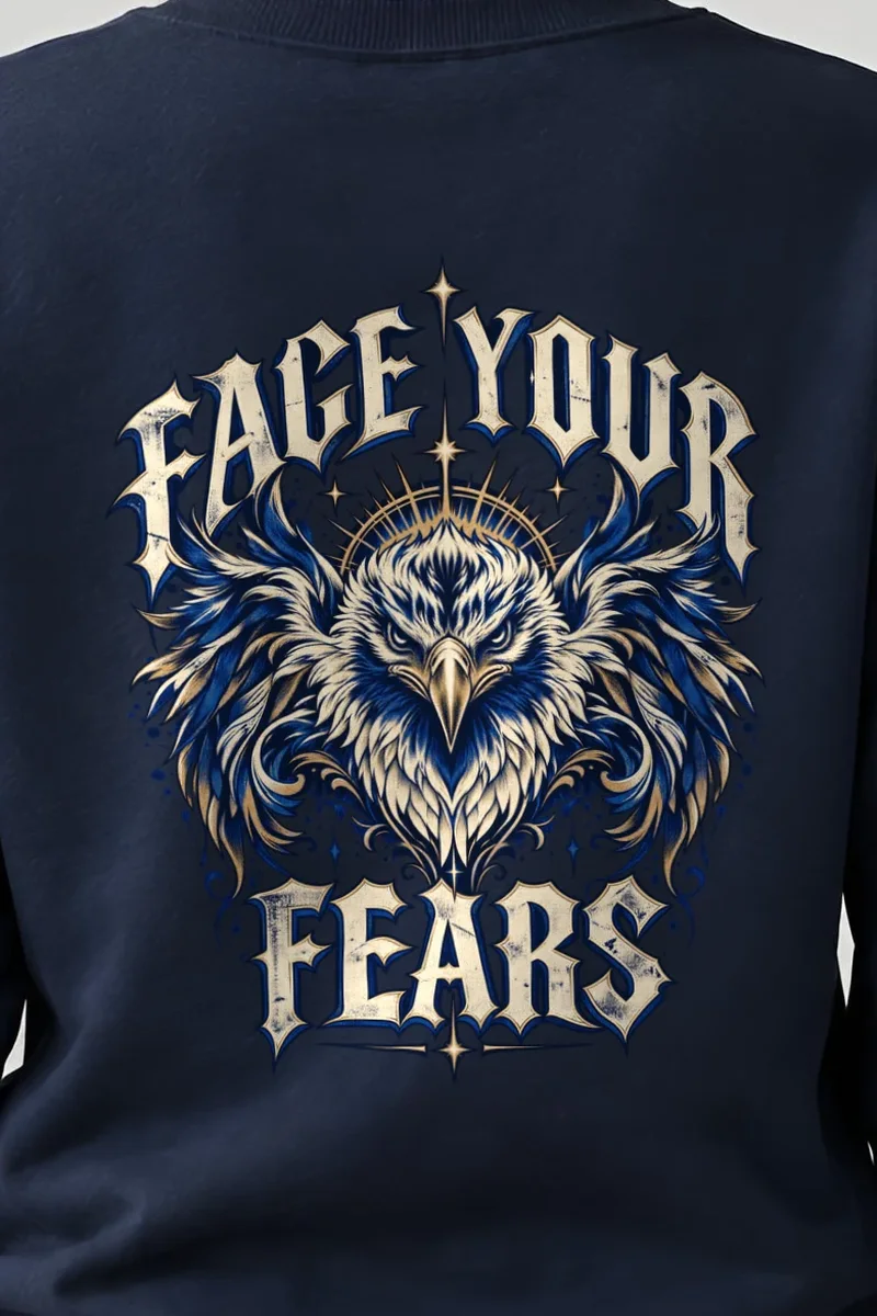 "Crowned Eagle Resolve" 1 Crewneck Sweatshirt - the graphic up close