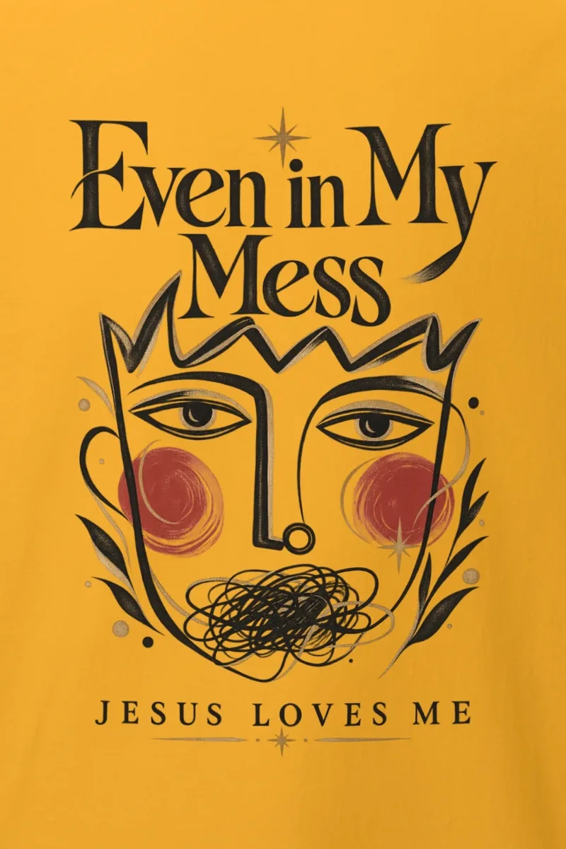 "Crowned Mess Portrait" Heavyweight Unisex Crewneck T-shirt