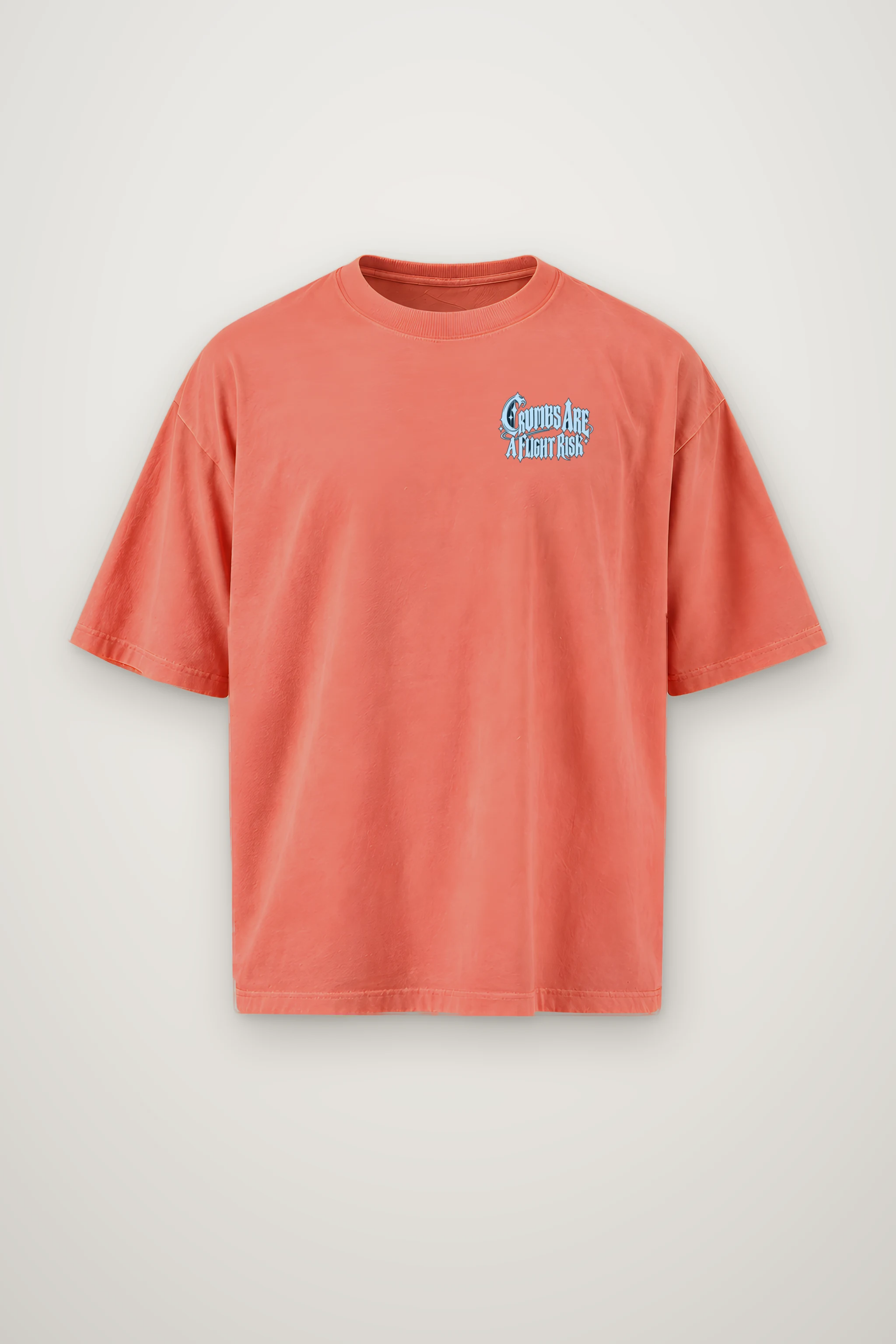 "Crumbs Are A Flight Risk" Men's Oversized Heavyweight Crewneck T-Shirt