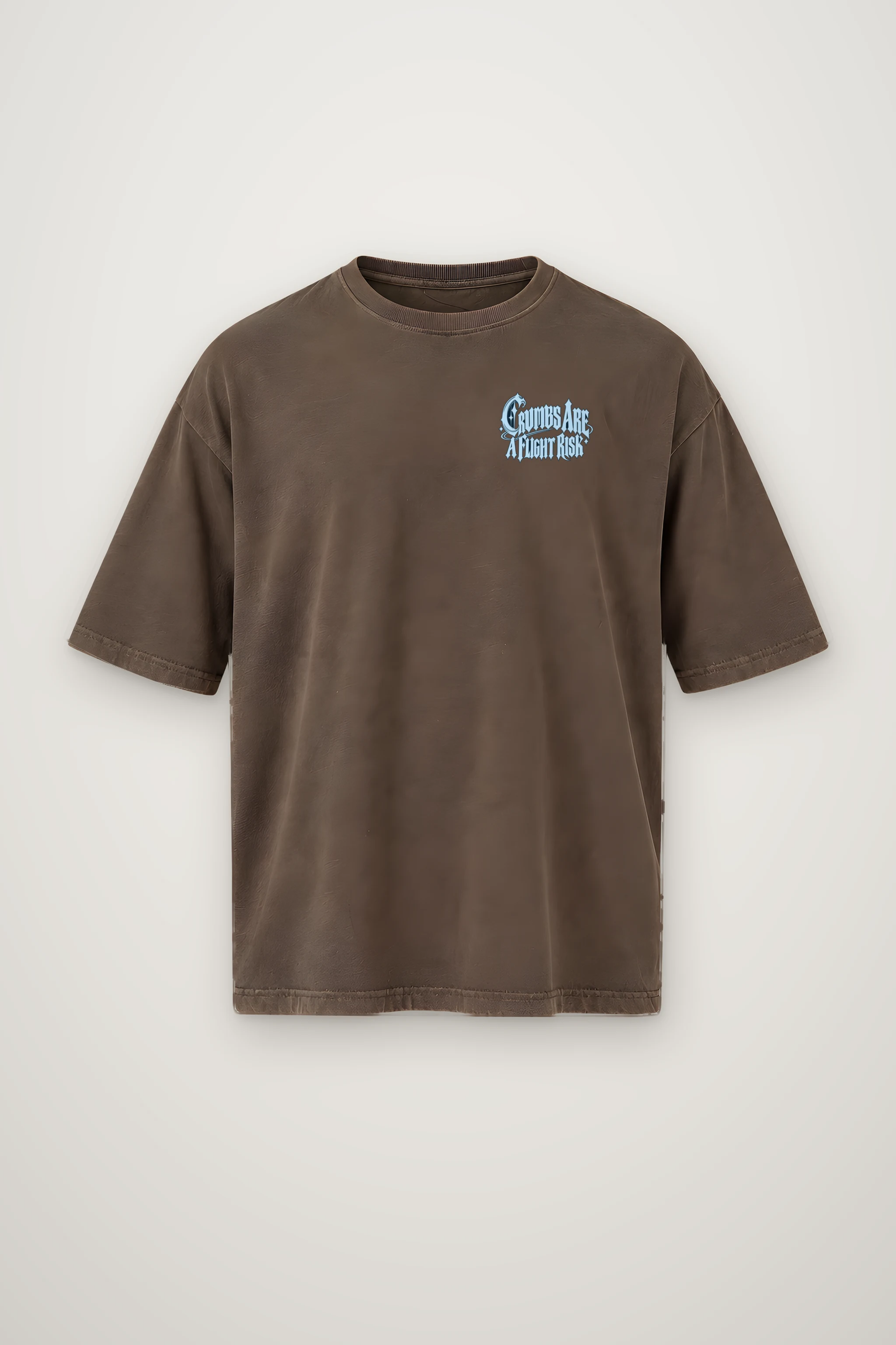 "Crumbs Are A Flight Risk" Men's Oversized Heavyweight Crewneck T-Shirt