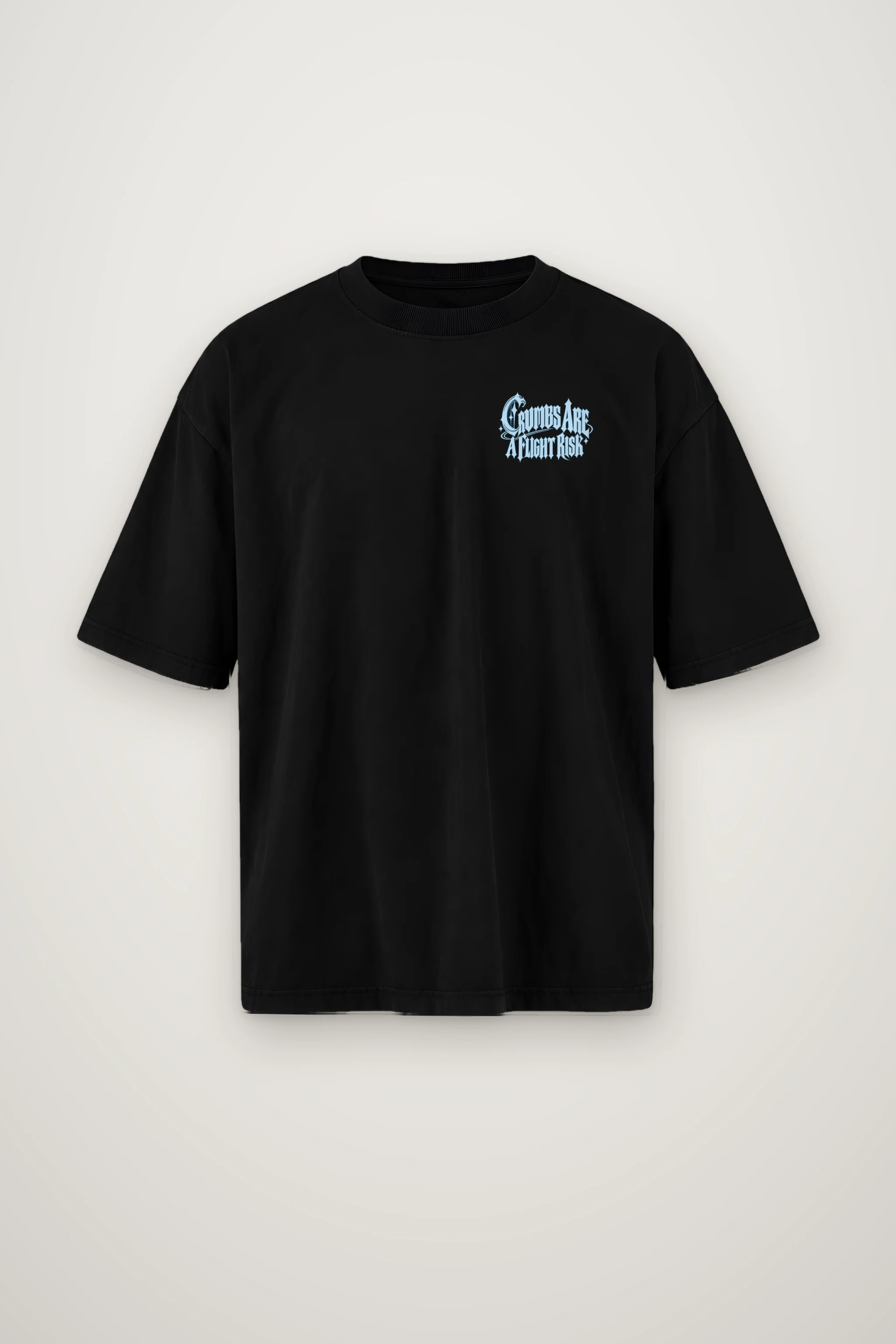 "Crumbs Are A Flight Risk" Men's Oversized Heavyweight Crewneck T-Shirt