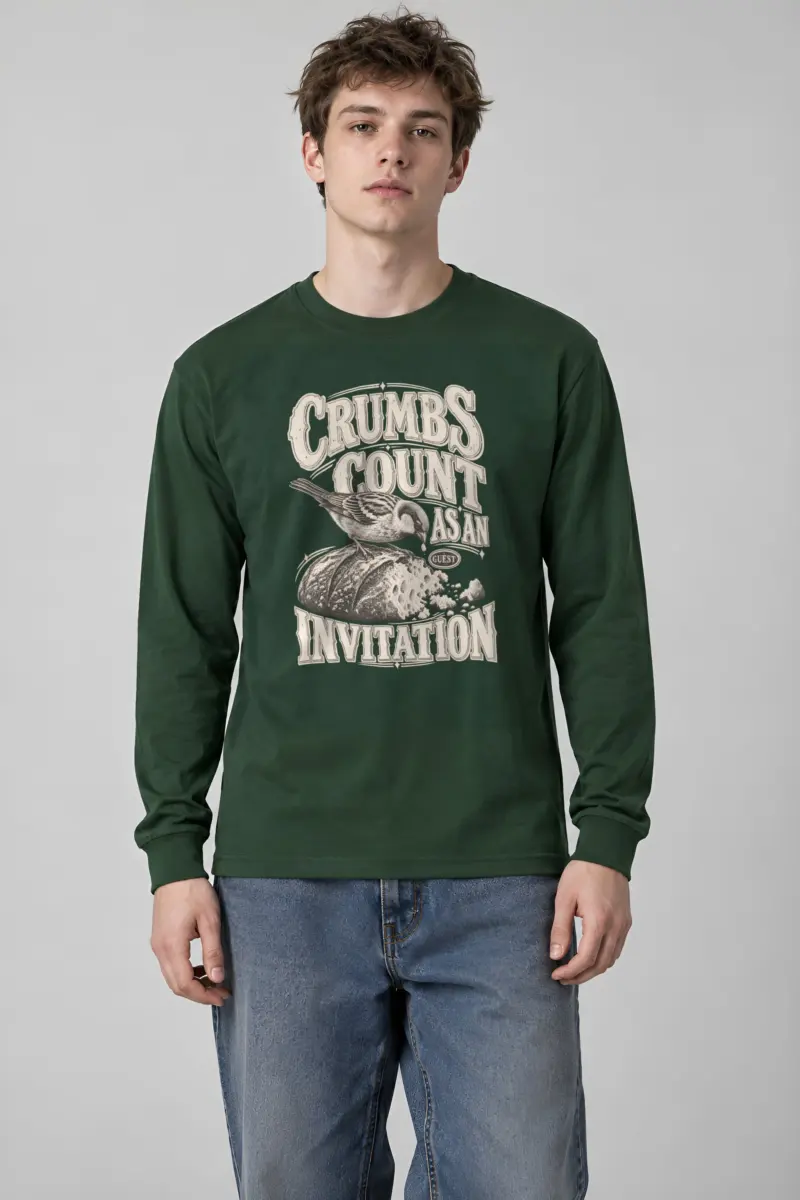"CRUMBS COUNT AS AN GUEST INVITATION" Unisex Longsleeve T-shirt
