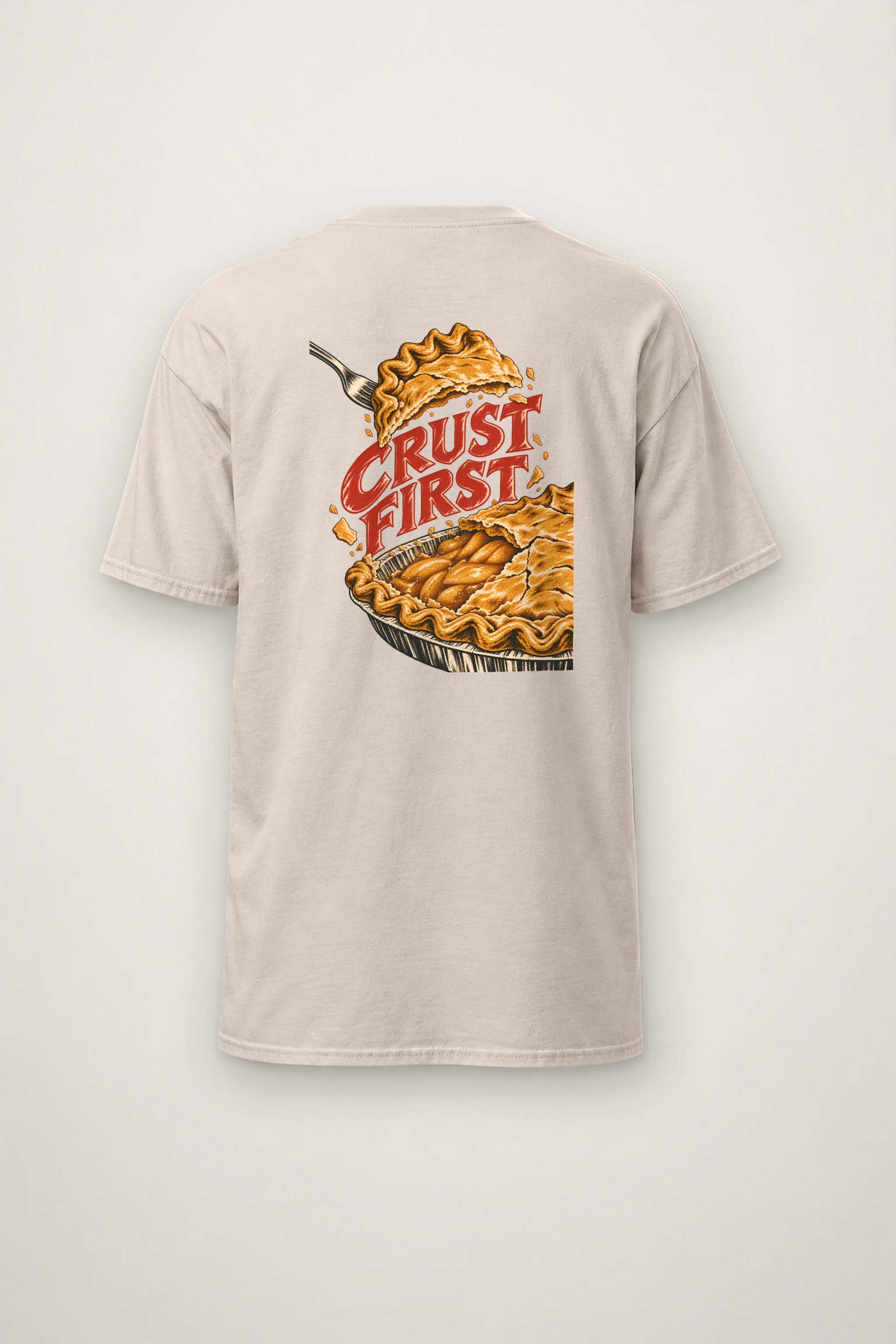 "Crust First Pie" Heavyweight Unisex Crewneck T-shirt