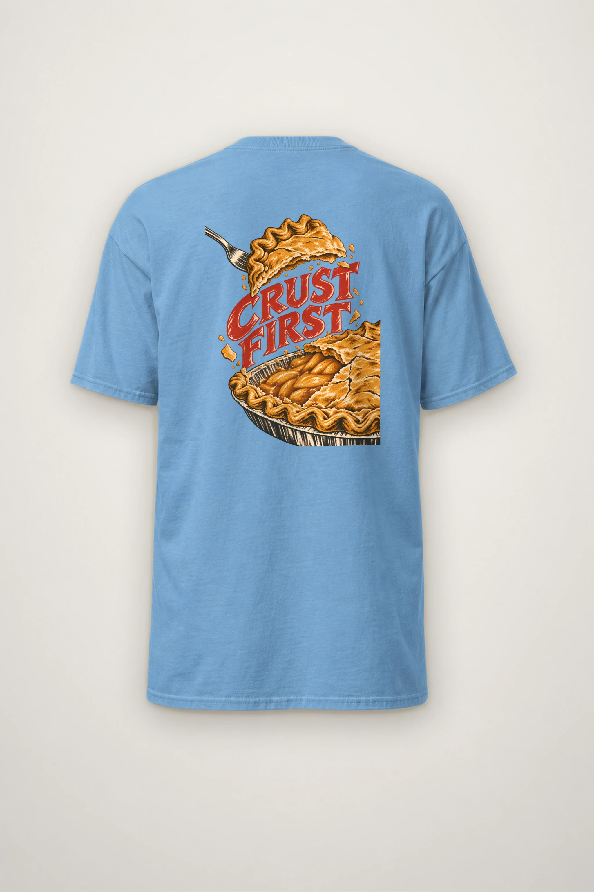 "Crust First Pie" Heavyweight Unisex Crewneck T-shirt