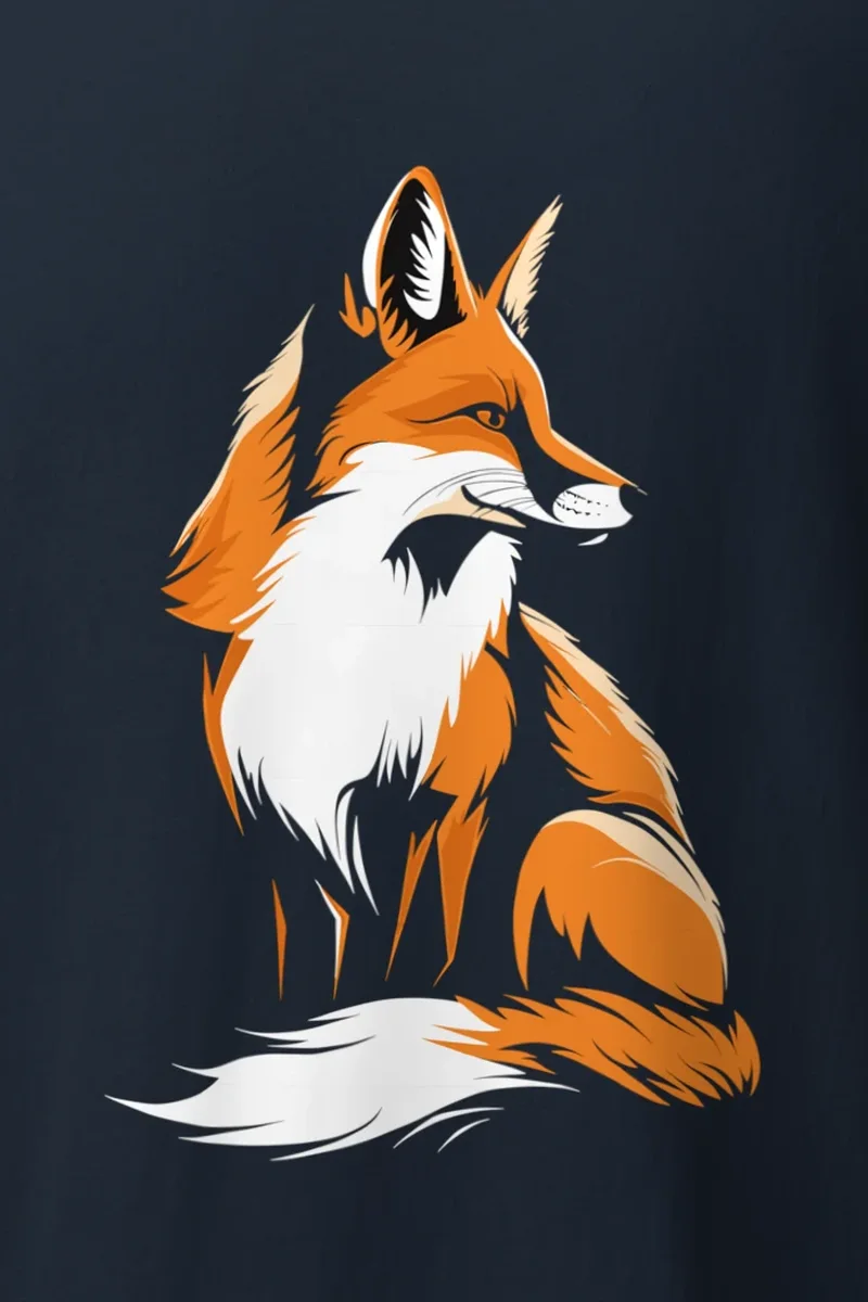 "Curled Fox" Heavyweight Unisex Crewneck T-shirt