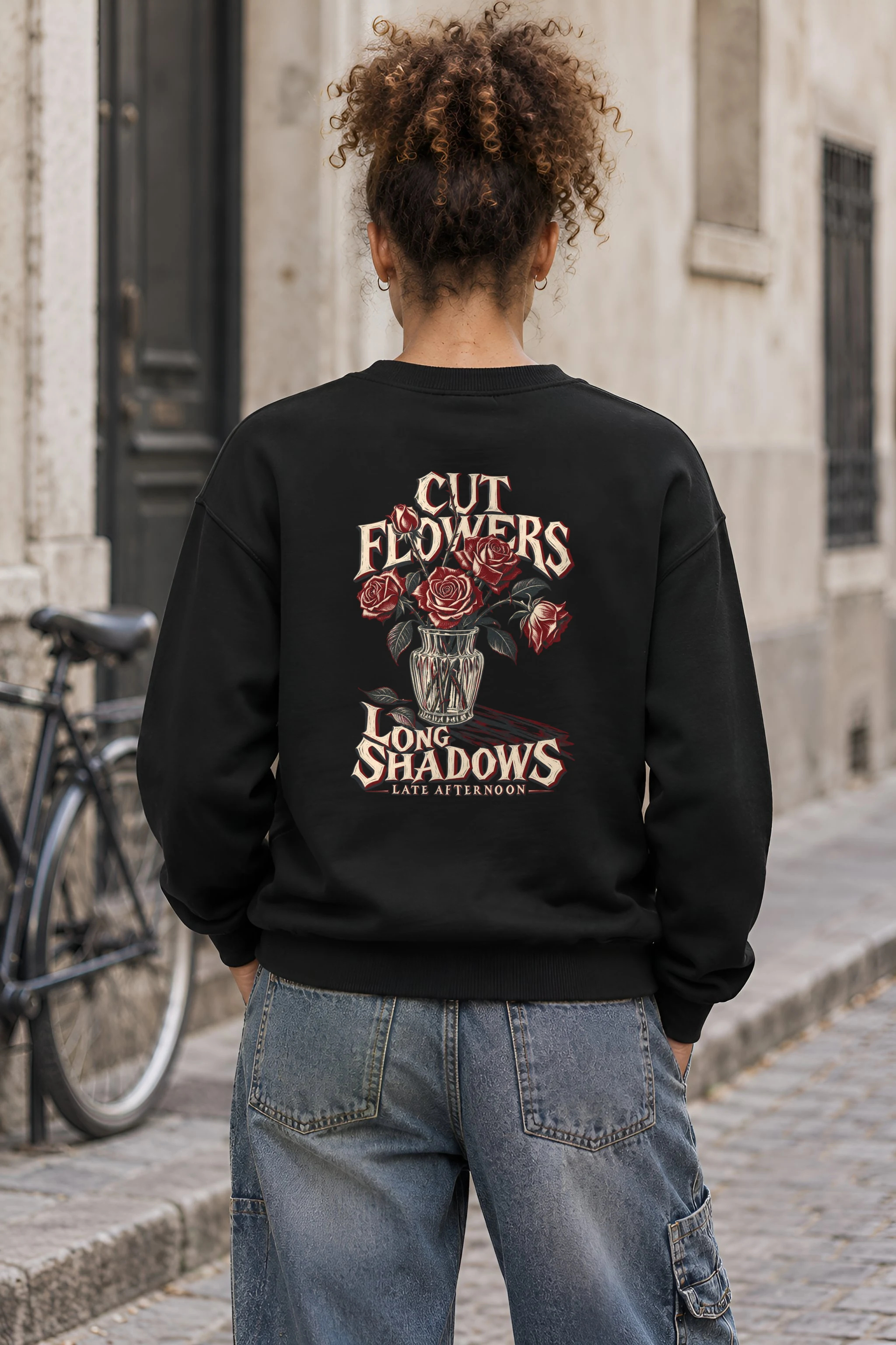 "Cut Flowers Long Shadows" Heavy Blend Unisex Crewneck Sweatshirt
