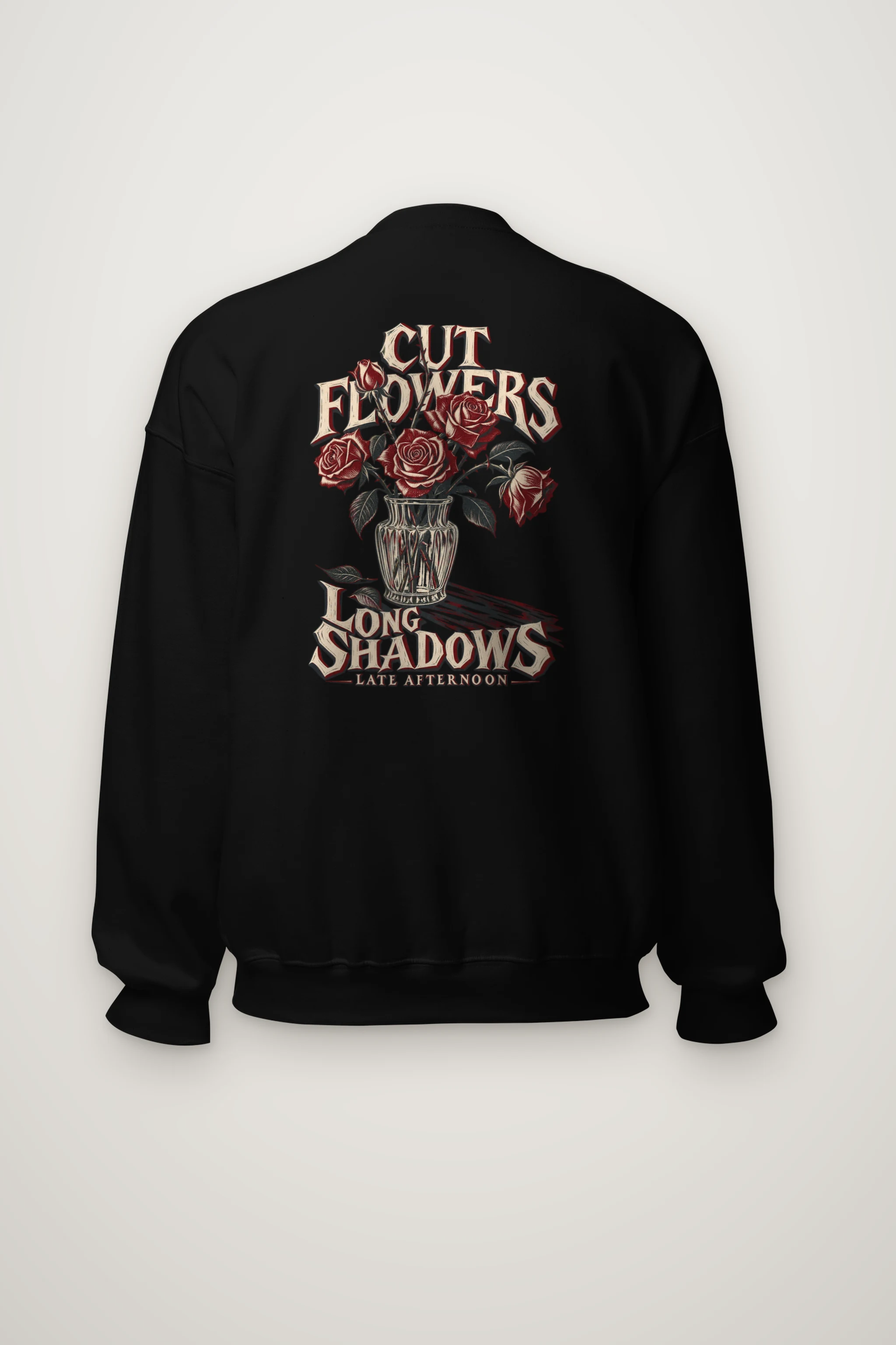 "Cut Flowers Long Shadows" Heavy Blend Unisex Crewneck Sweatshirt