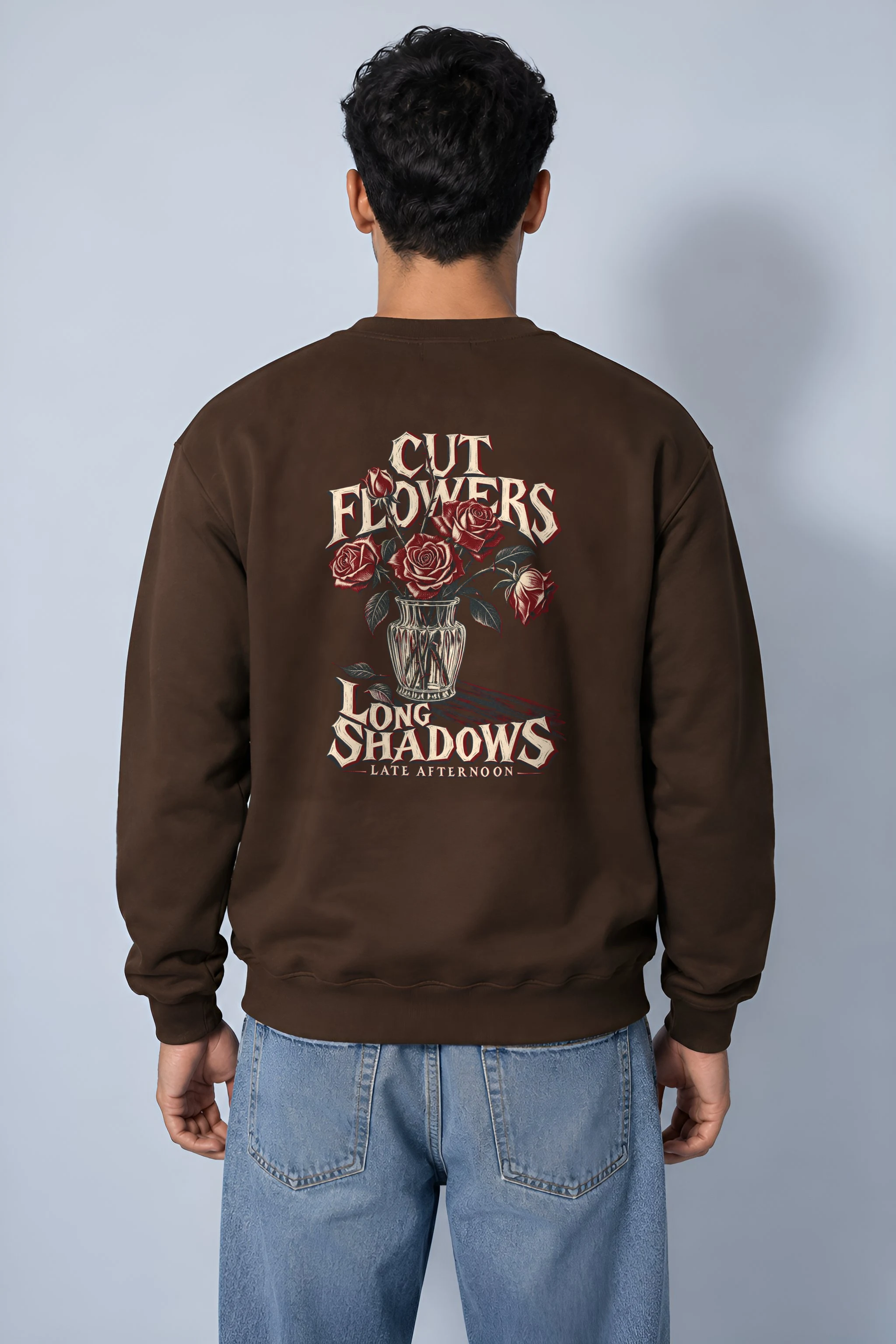 "Cut Flowers Long Shadows" Heavy Blend Unisex Crewneck Sweatshirt