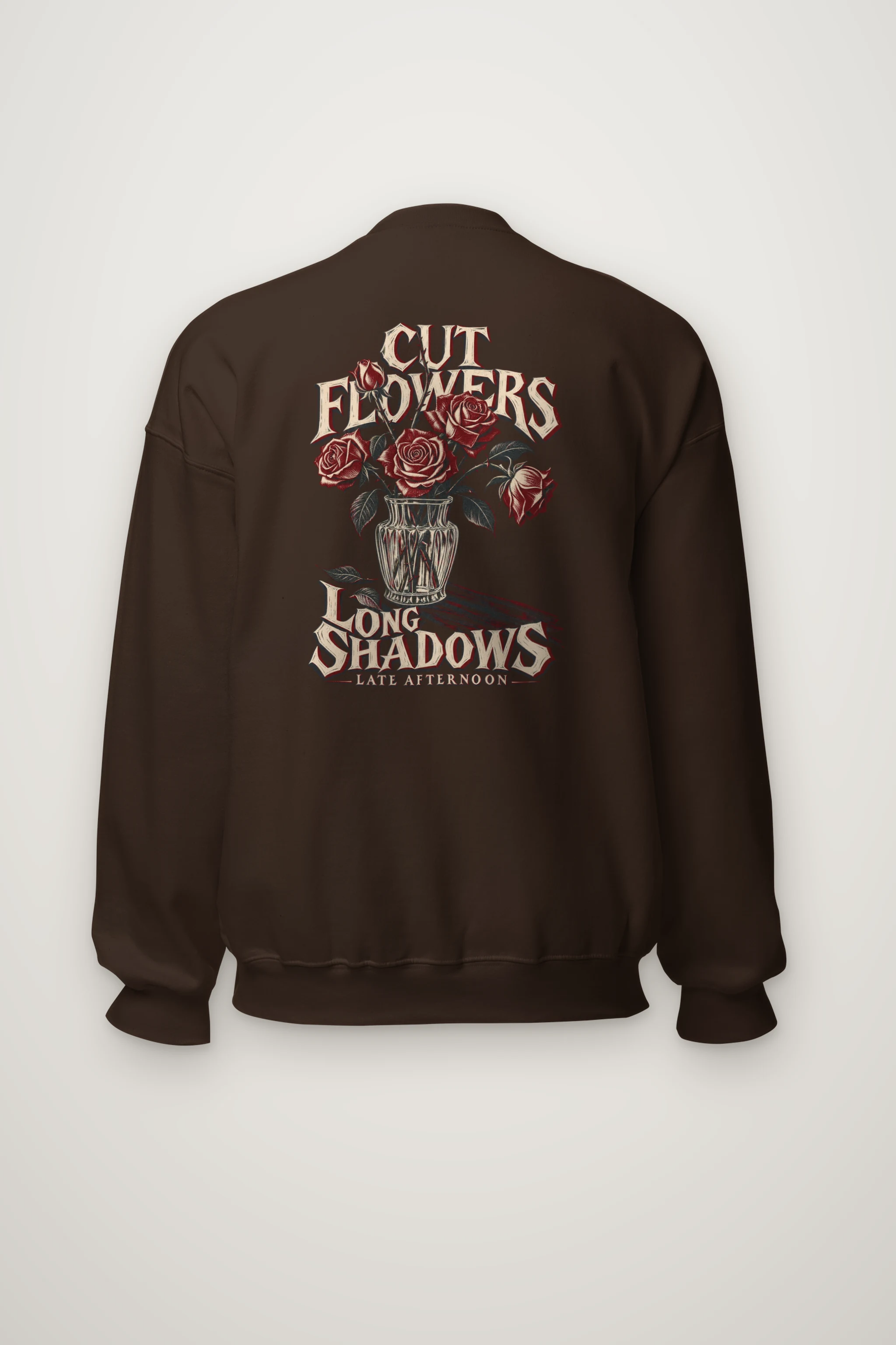 "Cut Flowers Long Shadows" Heavy Blend Unisex Crewneck Sweatshirt