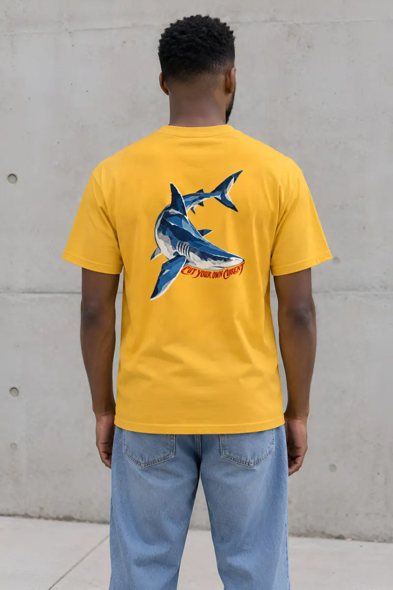 “Cut Your Own Current” Heavyweight Unisex Crewneck T-shirt