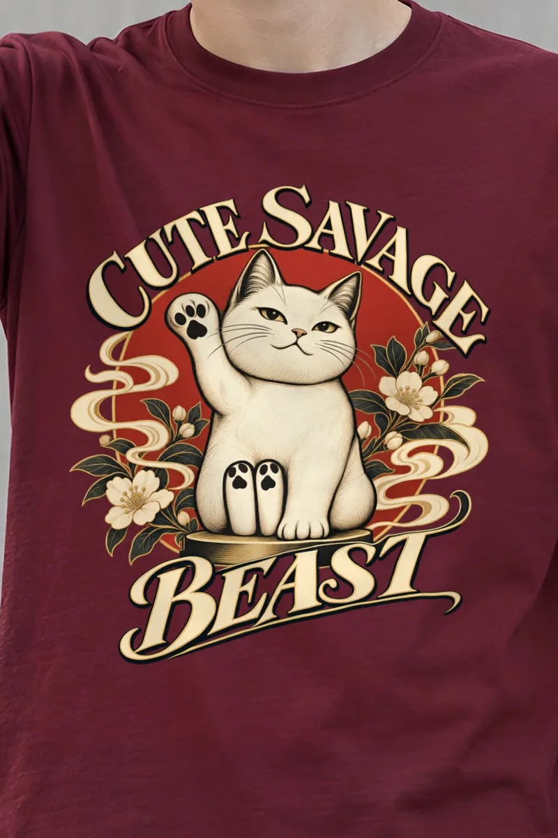 "Cute Savage Beast" Heavyweight Unisex Crewneck T-shirt