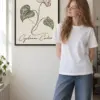 "Cyclamen Contour" Premium Wooden Framed Poster