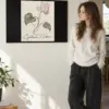 "Cyclamen Contour" Premium Wooden Framed Poster · Landscape