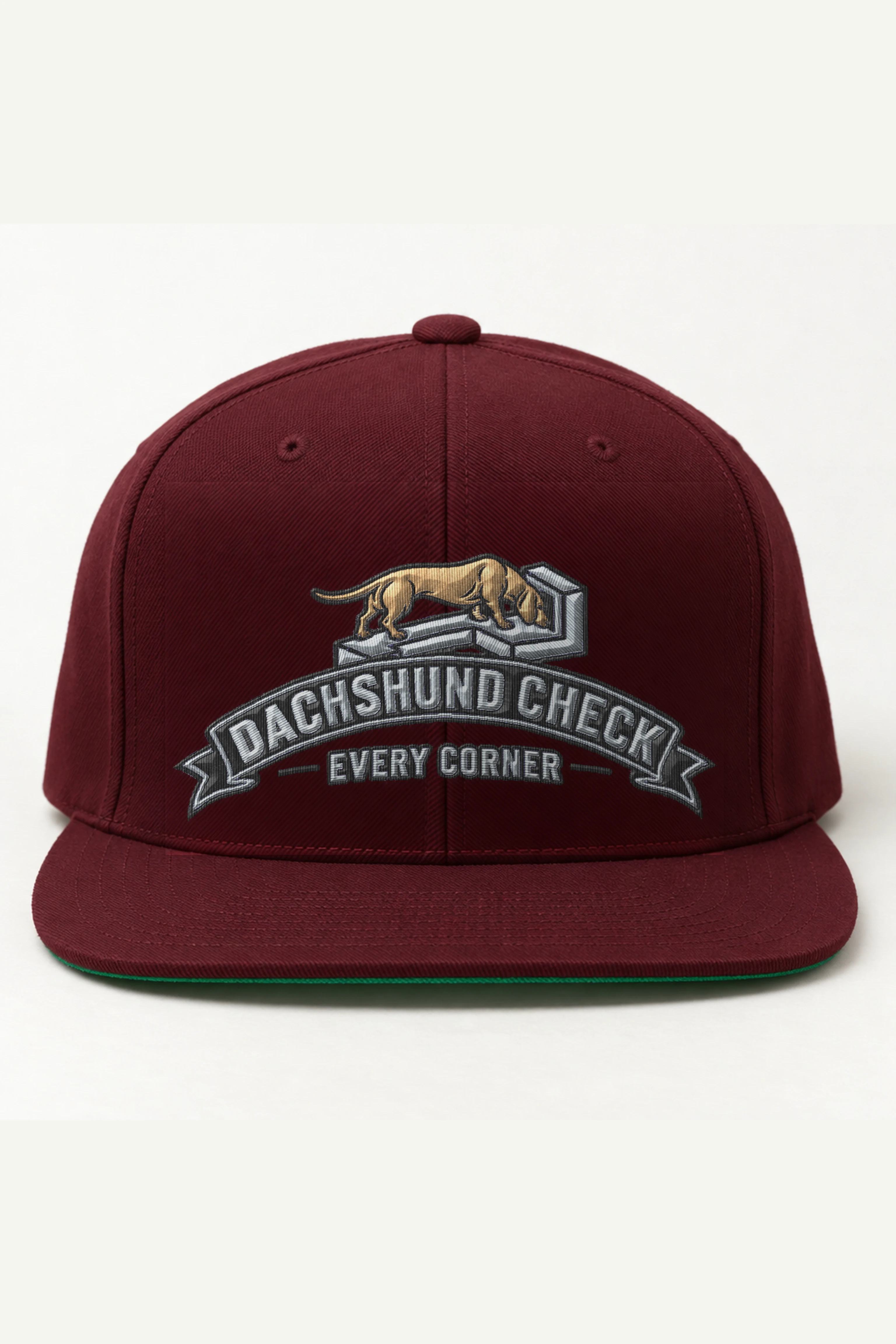 "Dachshund Check Every Corner" Classic Snapback · Embroidered