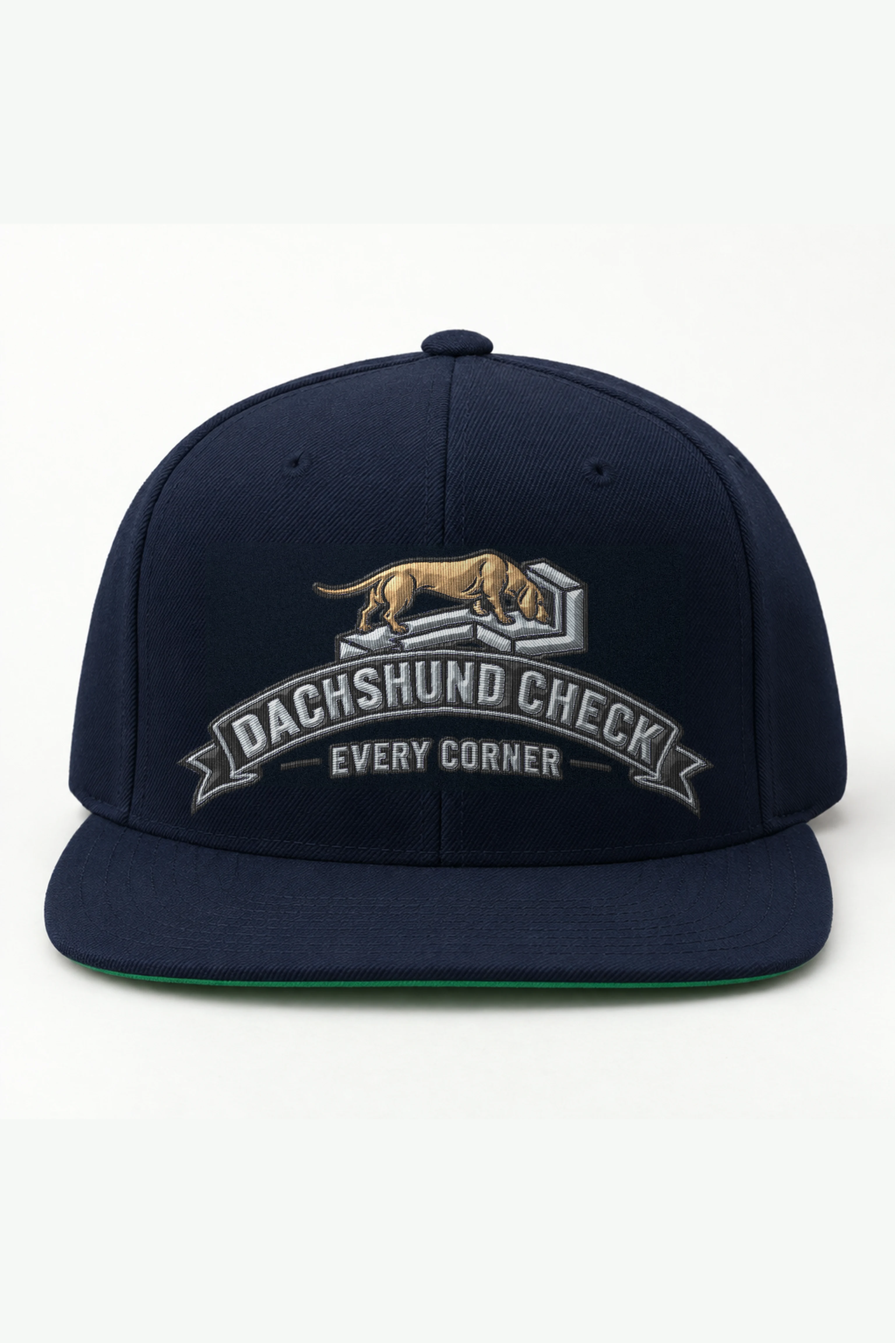 "Dachshund Check Every Corner" Classic Snapback · Embroidered