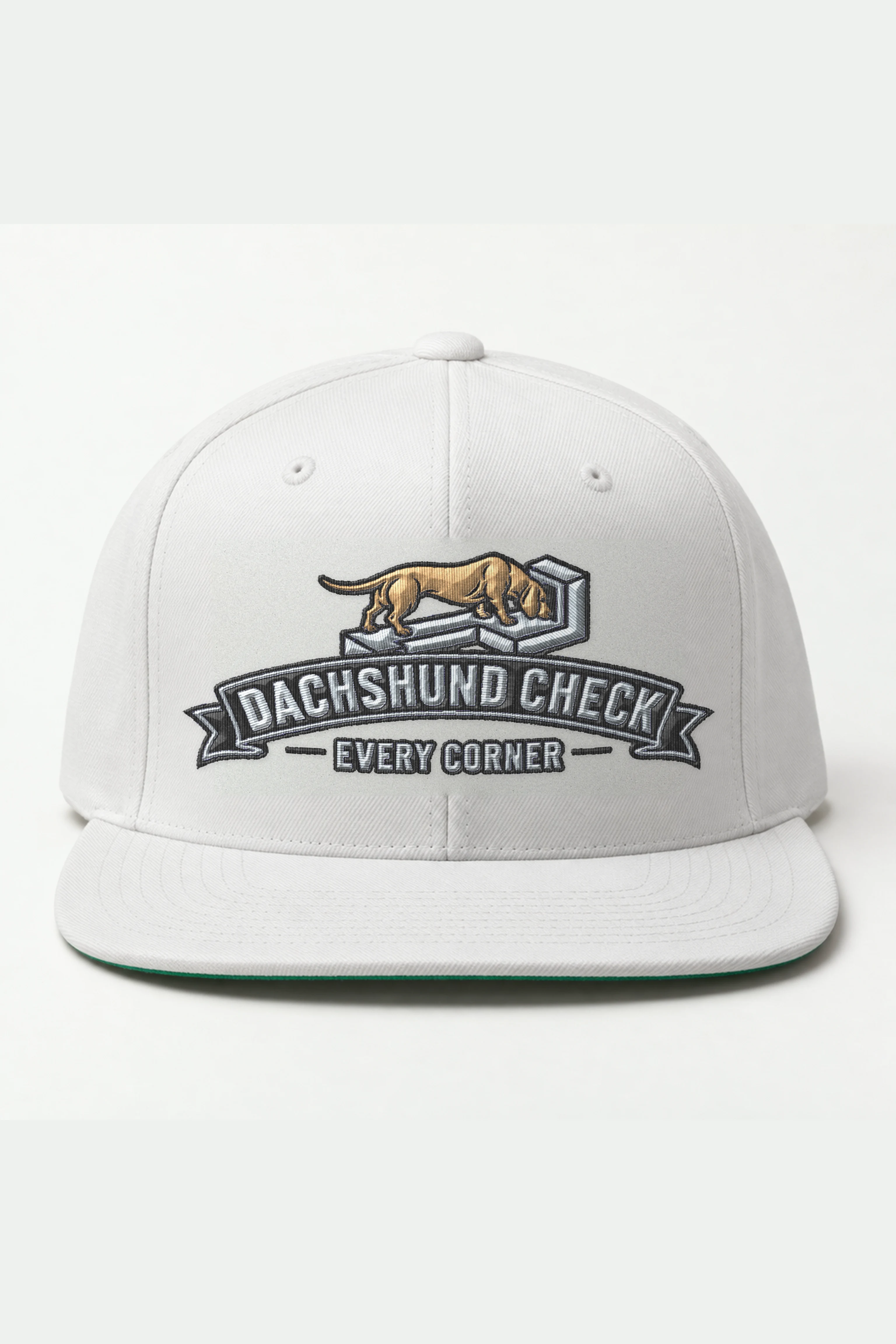 "Dachshund Check Every Corner" Classic Snapback · Embroidered