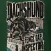 "Dachshund Fence Gap Inspector" Heavyweight Unisex Crewneck T-shirt