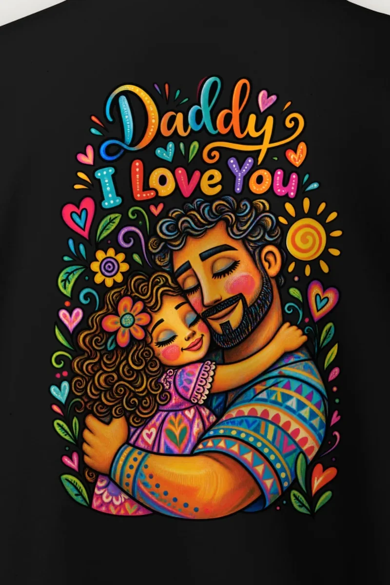 "Daddy I Love You" Heavy Blend Unisex Crewneck Sweatshirt - the graphic up close